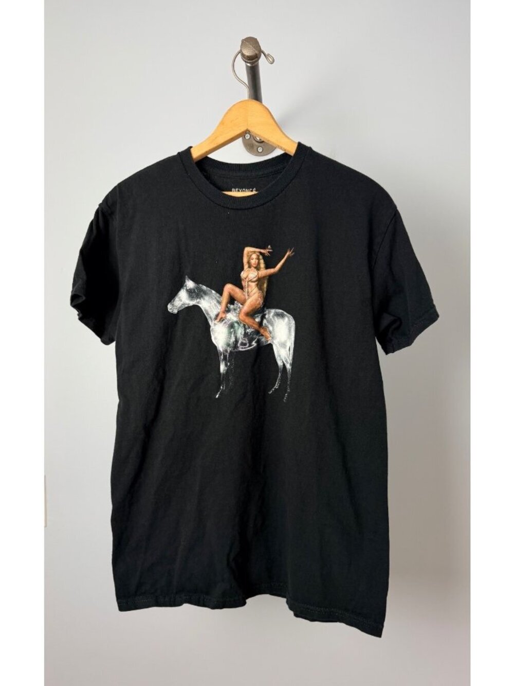 Beyoncé Renaissance Tour Graphic T-Shirt Black Size M 100% Cotton Short Sleeve